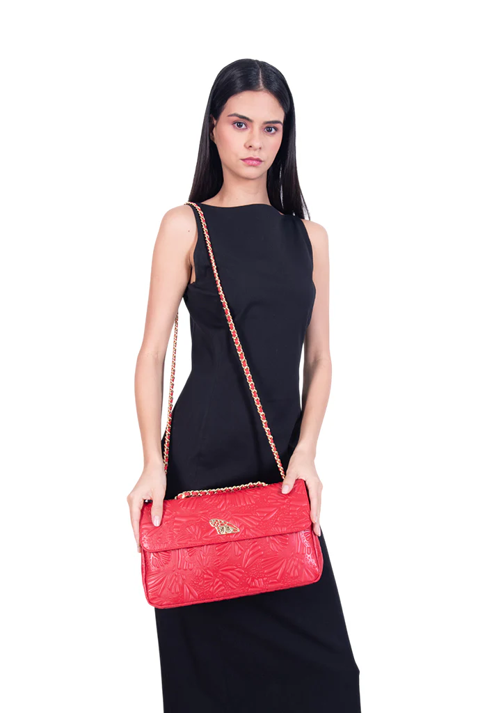 Bolsa Tusbel Piel Grabado Mariposa - Imagen 6