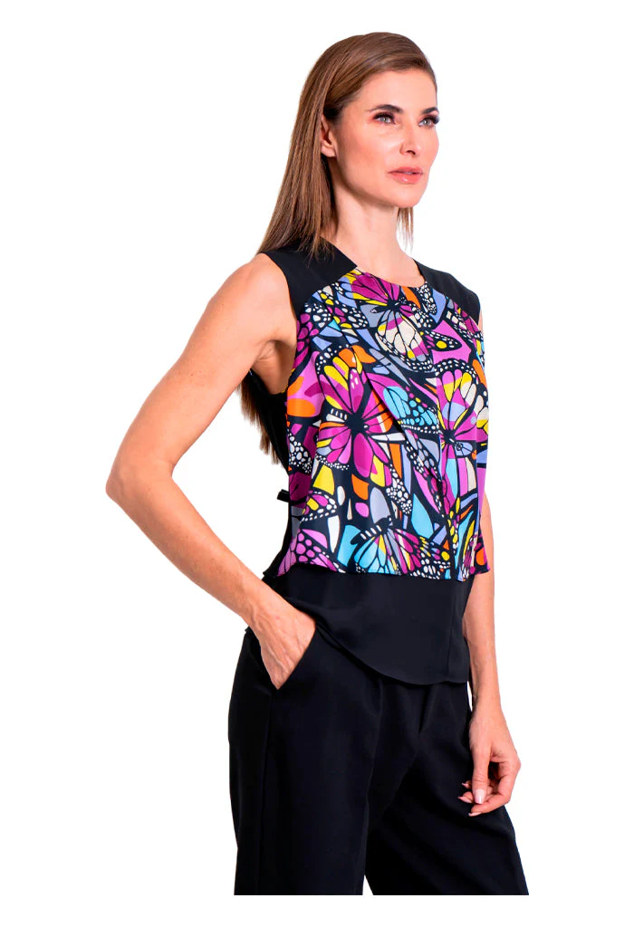 Blusa Pétalos Vuelo de Mariposa Amarillo - Imagen 7