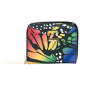 Cartera Chica  Saffiano Mariposa Macro Arcoíris