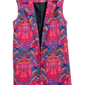 Chaleco Okuili Coatlicue Morado/Rosa