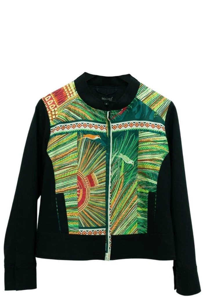 Bomber Okomej Arte Plumaria Verde - Imagen 3