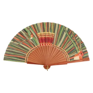 Abanico Iik Arte Plumaria Verde