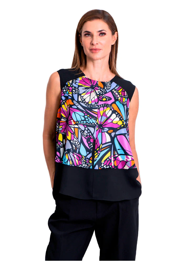 Blusa Pétalos Vuelo de Mariposa Amarillo - Imagen 3