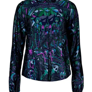 Blusa Ophana Viaje al Mictlán Verde