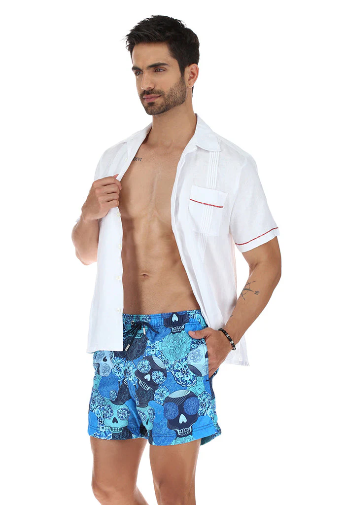 Traje de Baño Amaxtlatl Cempasúchil Marino - Imagen 4