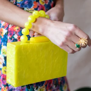 Clutch Bola Lima Metacrilato