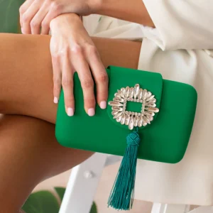 Clutch Cristal Verde