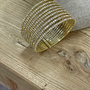 Pulsera Cristal Oro adaptable