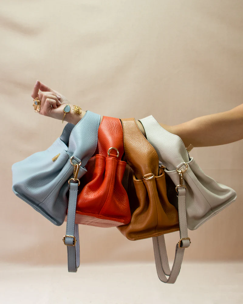 Bolso Piel Azul Claro Matilda Personalizado - Imagen 5