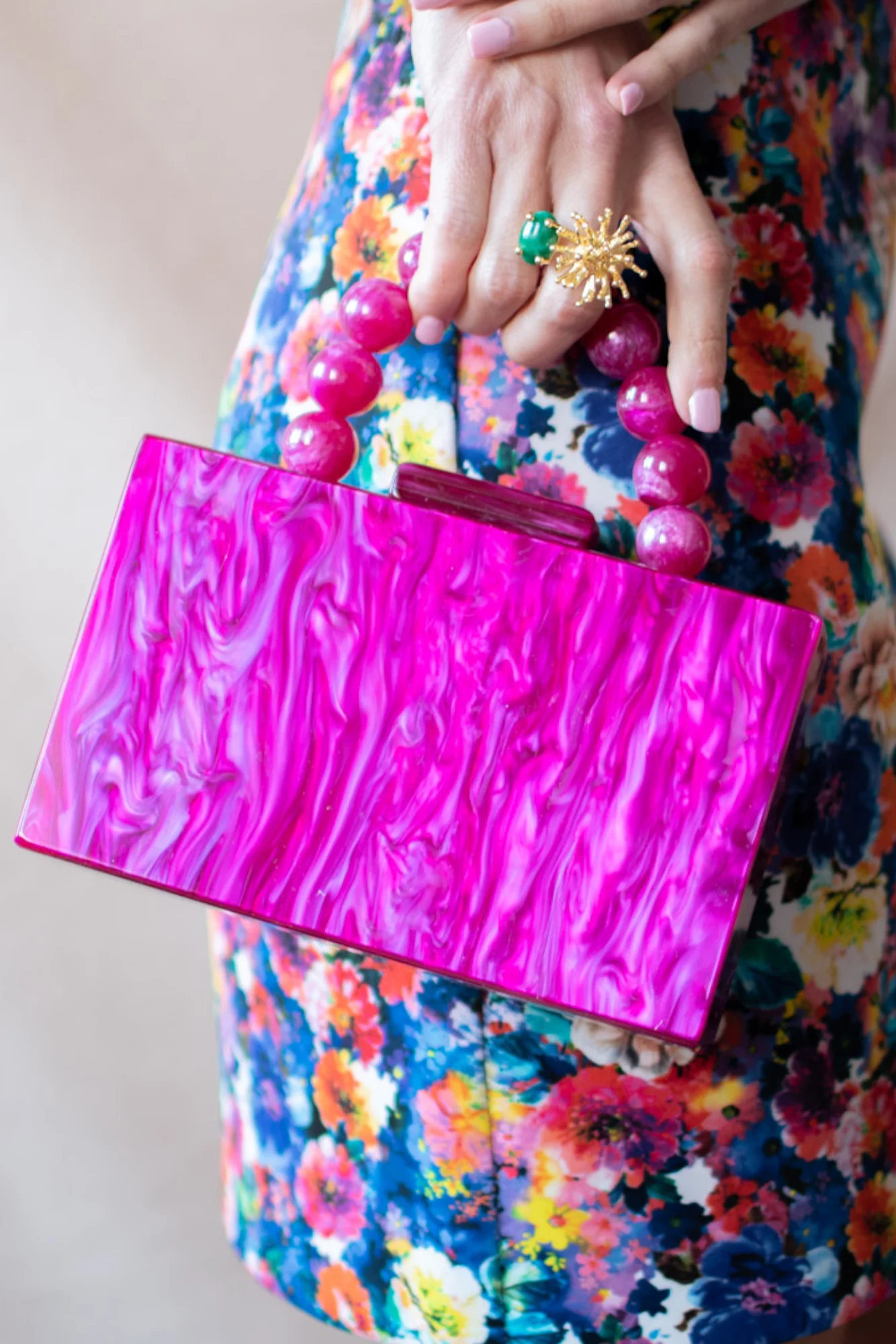 Clutch Bola Metacrilato Buganvilla