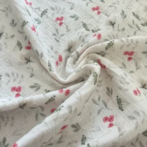 Tejido Bambula Flores Eucaliptos