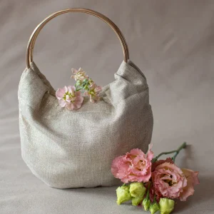 Bolso Bambú Asa Dorada