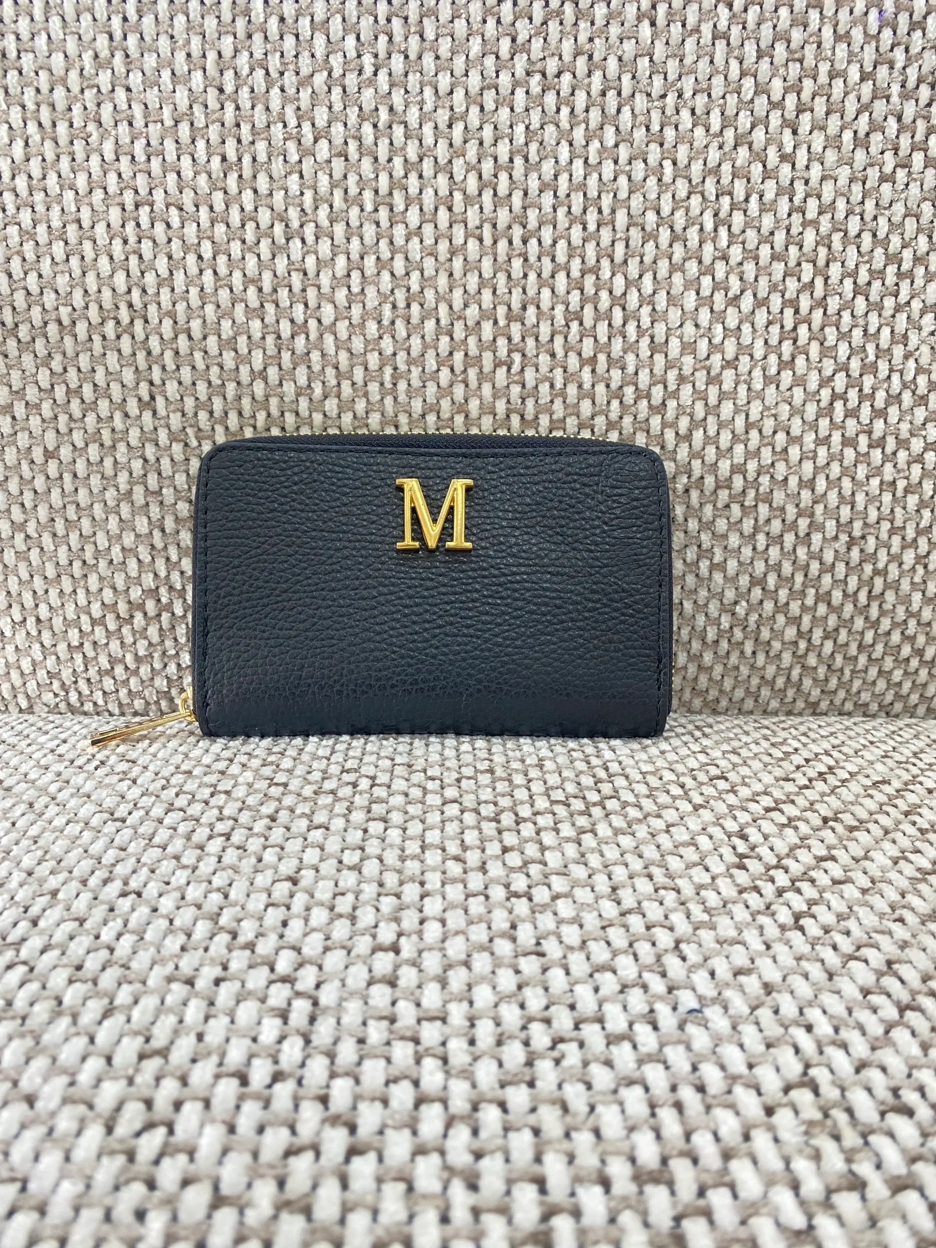 Cartera Piel Negro Personalizado