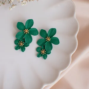 Pendientes Flores Verde