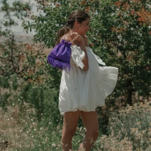 Bombonera Muaré Morada