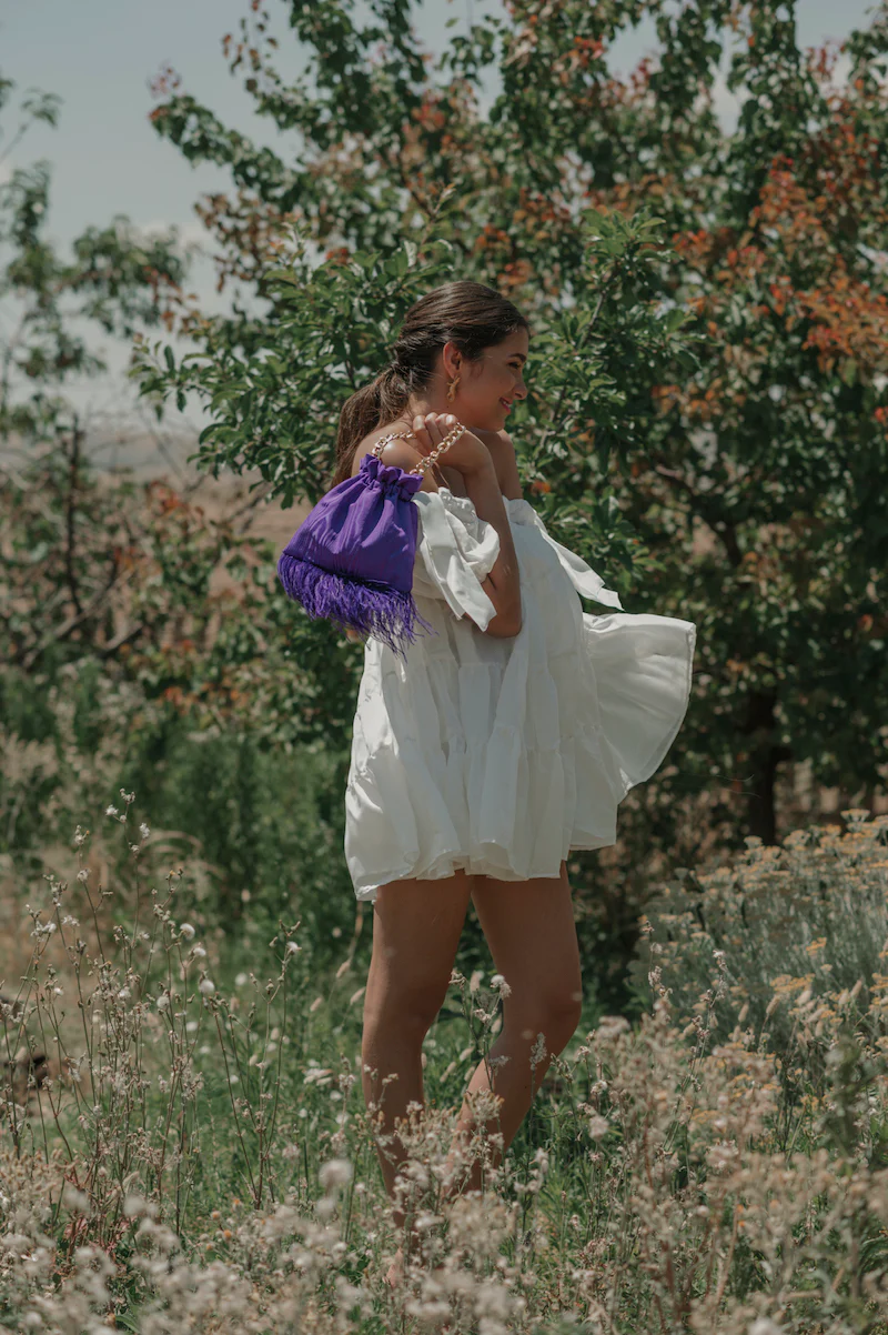 Bombonera Muaré Morada