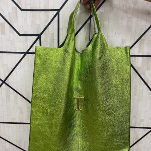 Bolsa Piel Metalizado Lima