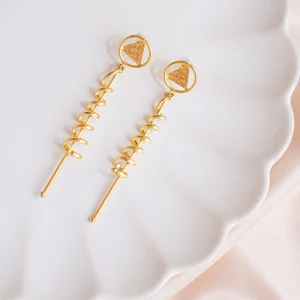 Pendiente Espiral dorado