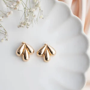 Pendientes Triple Dorado