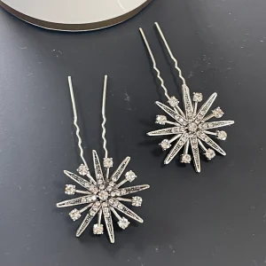 Horquillas Estrellas Plata Vieja