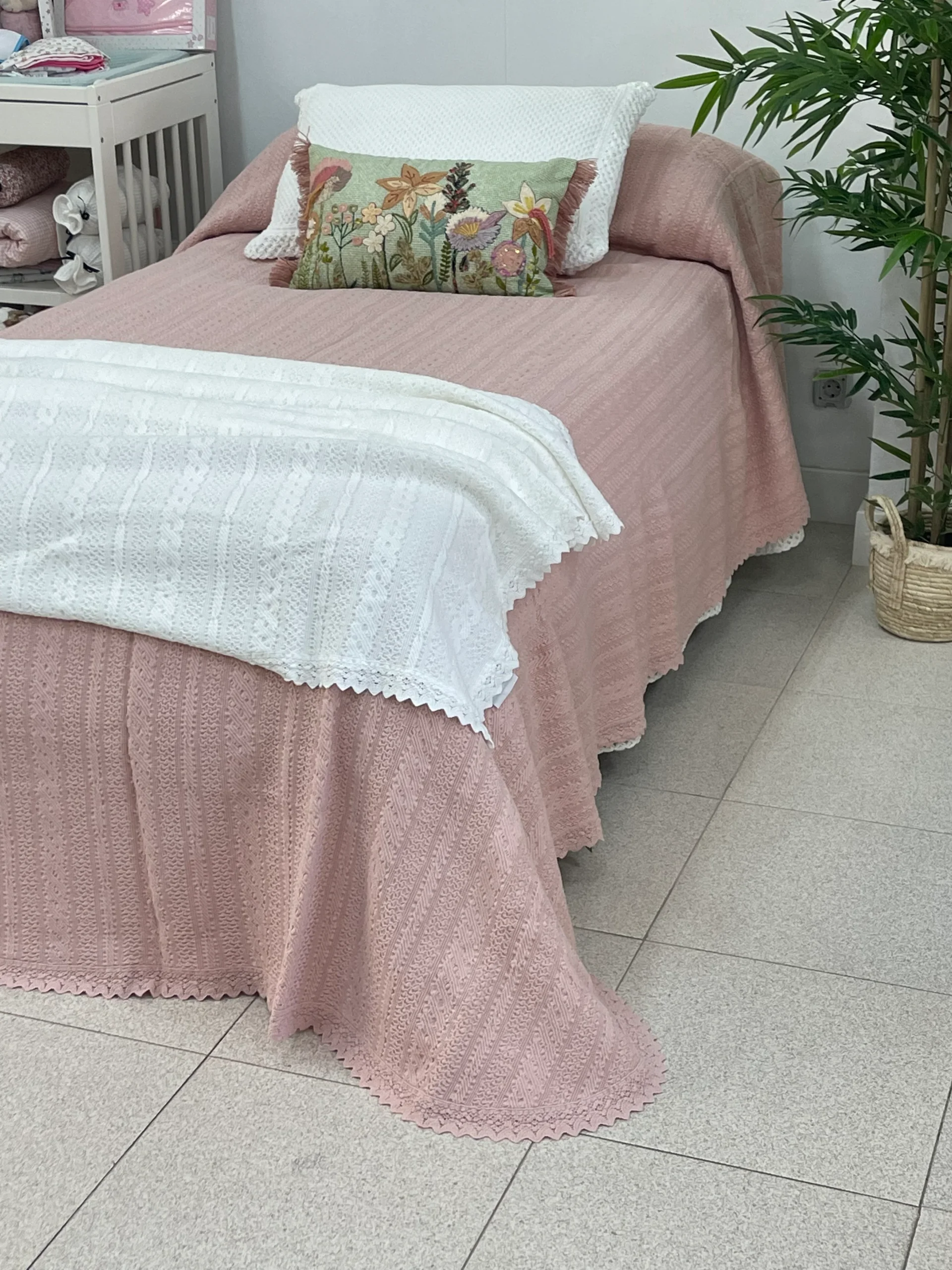 Colcha Olimpia Rosa
