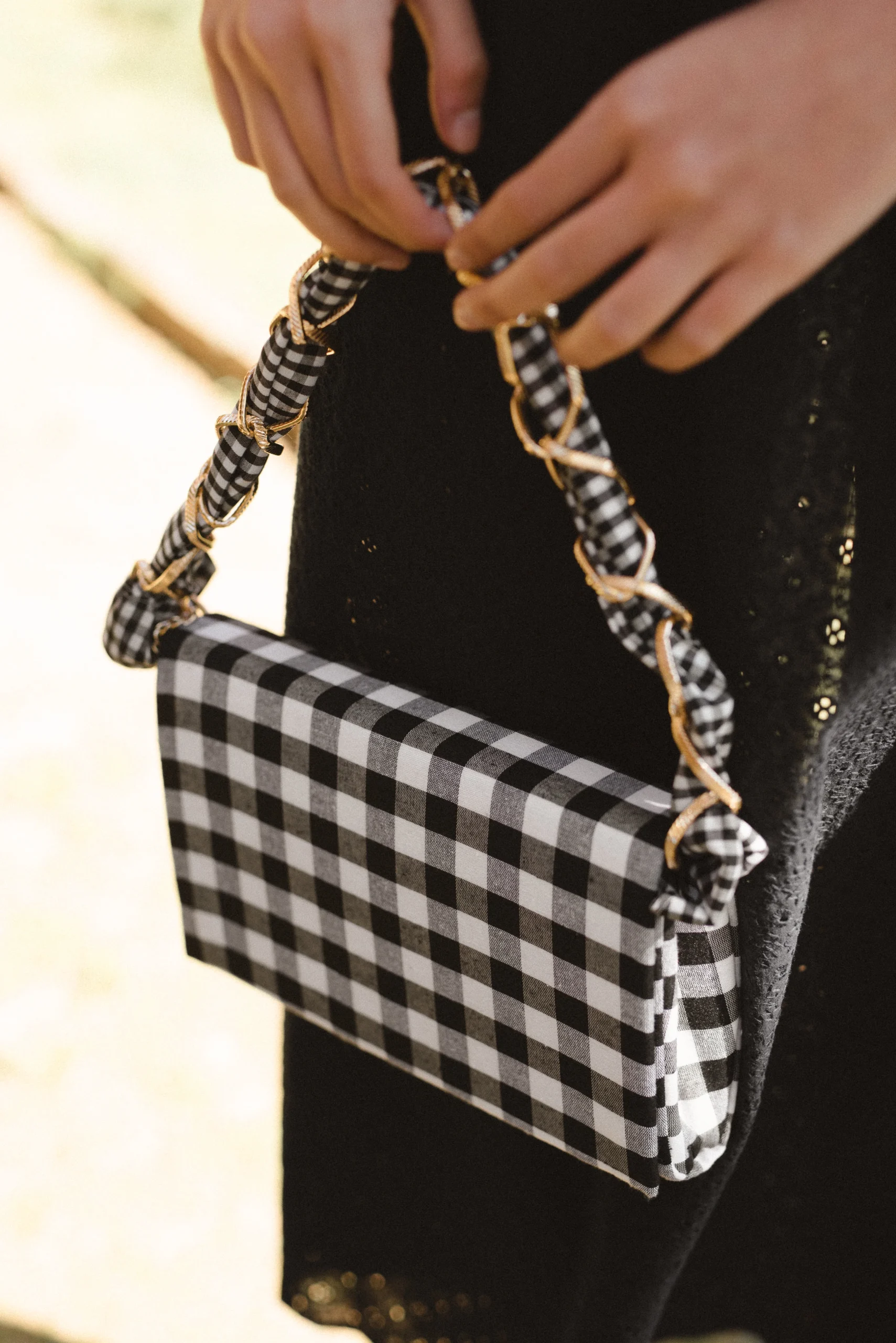 Cartera Dalí Vichy Negro - Imagen 7