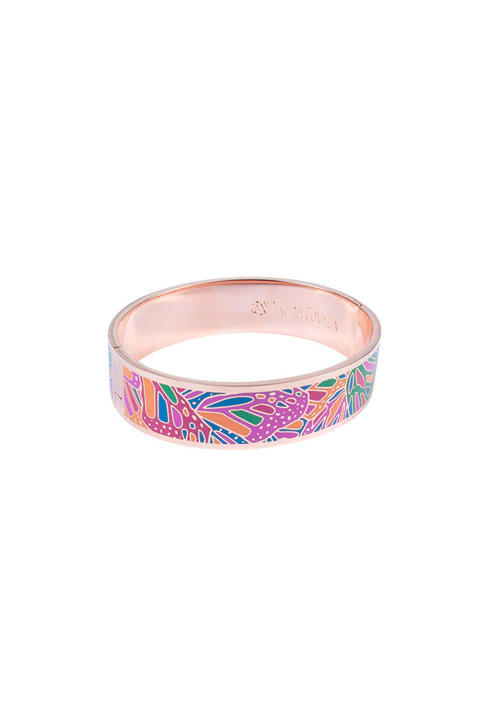 Brazalete Mariposa Colores Baño Oro Rosa - Imagen 3