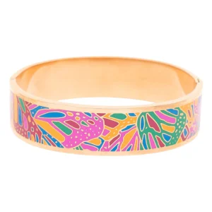 Brazalete Mariposa Colores Baño Oro Rosa