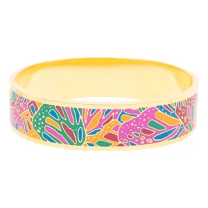 Brazalete Mariposa Colores Baño Oro