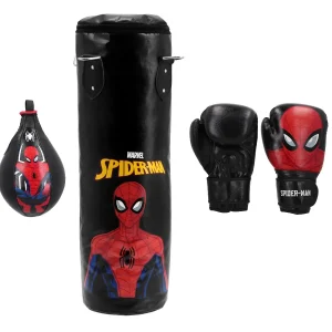 KIT OLYMPHUS GUANTES BOX + SACO DE BOX + PERA LOCA SPIDERMAN