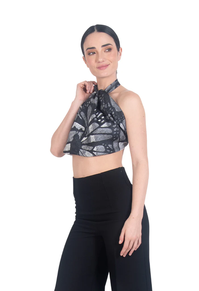 Mascada Vuelo de Mariposa Mezclilla 90 cm - Imagen 8