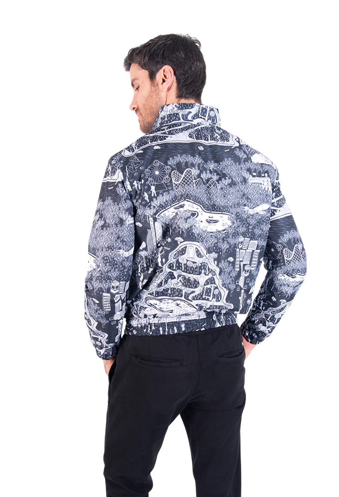 Bomber Tecuatl mi Ciudad Negro Blanco - Imagen 4