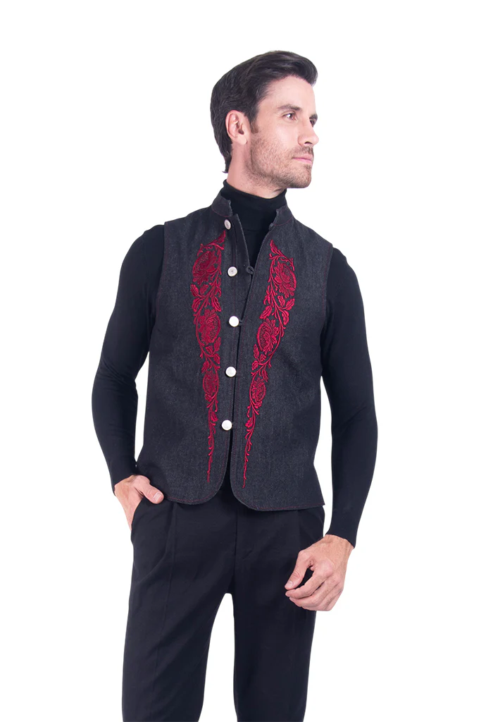 Chaleco Hombre Bordado Talabartería - Imagen 3