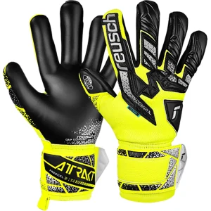 Guante Arquero Attrakt Grip Adulto GK25 Amarillo Fluor/Plateado/Negro