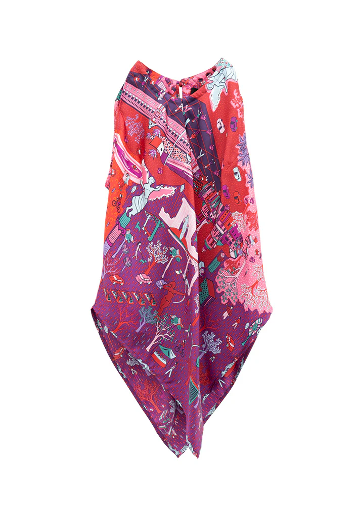 Blusa Cuello Ajustable Mi Ciudad a Color