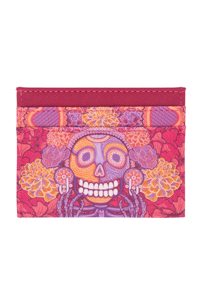 Tarjetero Kuxtal Saffiano Día de Muertos Catrina - Imagen 8