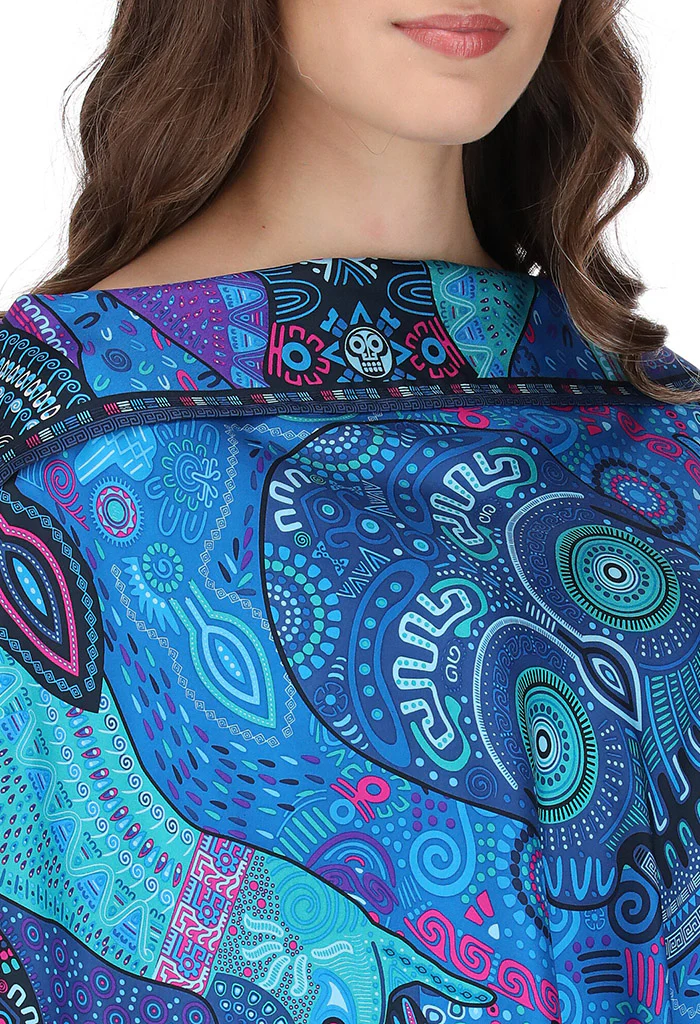 Poncho Día de Muertos Mictlán - Imagen 6