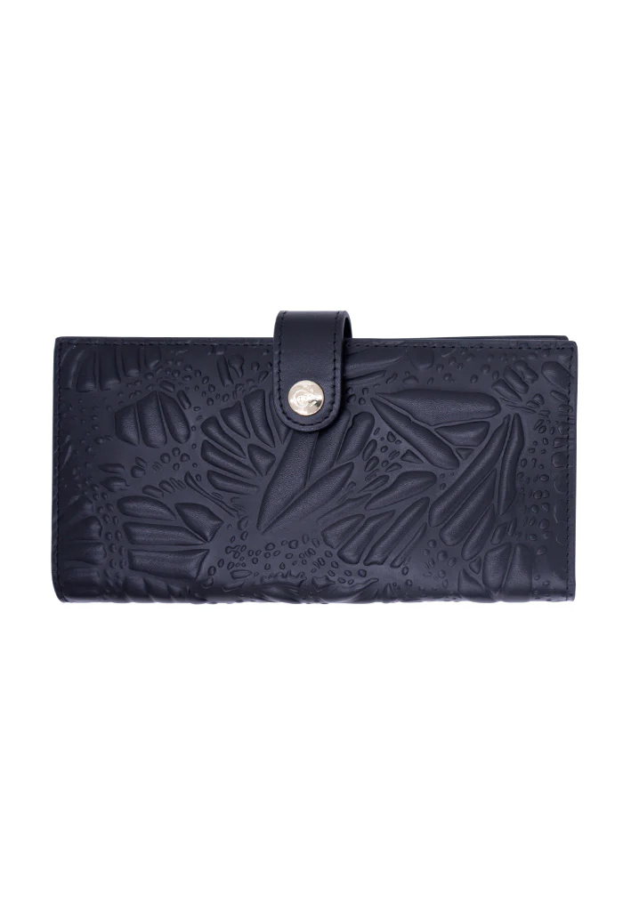 Cartera Grande Xook Piel Grabado Mariposa