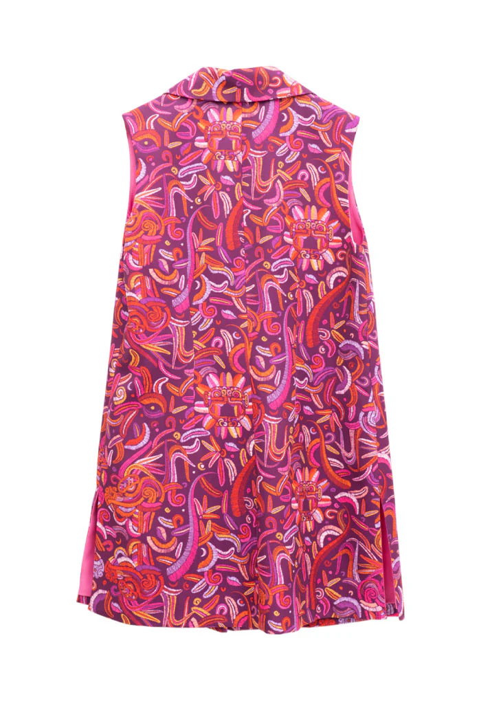 Chaleco Okuili Quetzalc贸atl Fucsia - Imagen 3