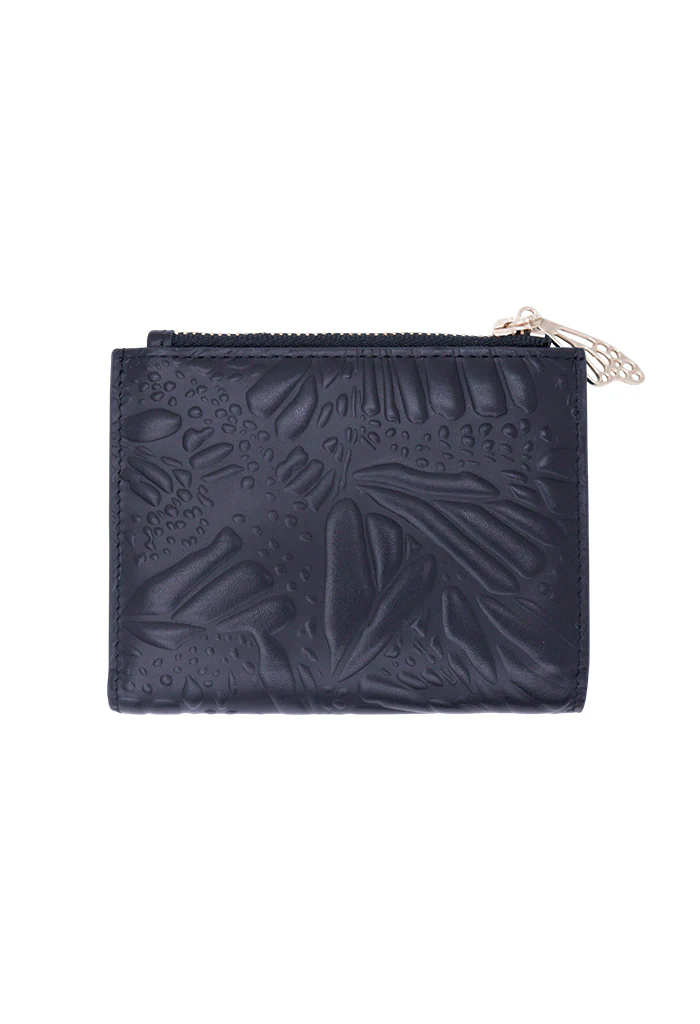 Cartera Chica Yemal Piel Grabado Mariposa - Imagen 3