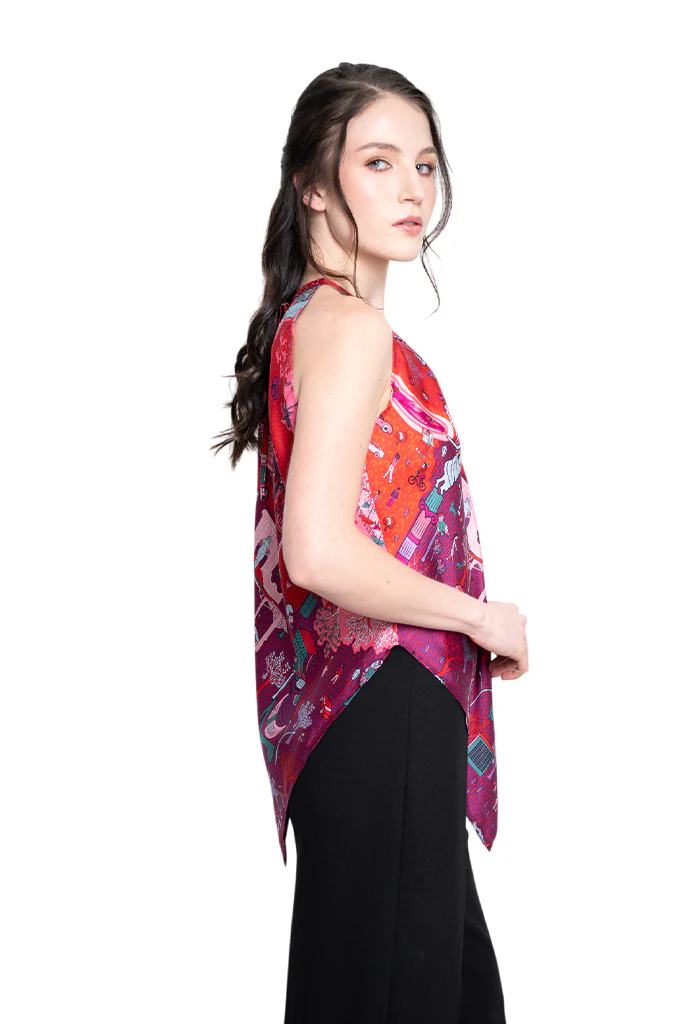 Blusa Cuello Ajustable Mi Ciudad a Color - Imagen 6