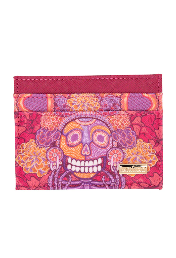 Tarjetero Kuxtal Saffiano Día de Muertos Catrina - Imagen 7