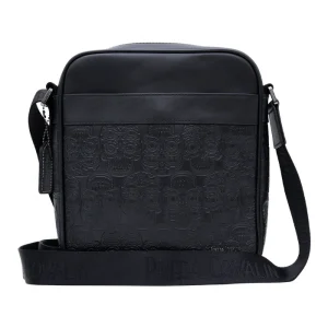 Messenger Bag Kaabal de Piel Grabado Tzompantli