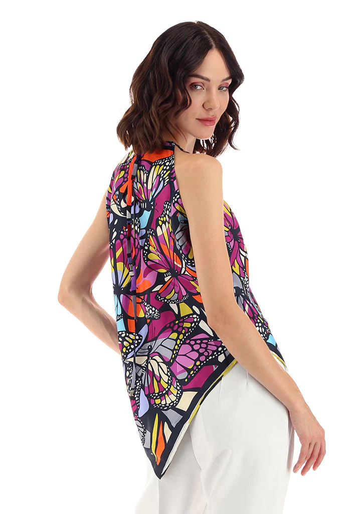 Blusa Cuello Ajustable Vuelo de Mariposa - Imagen 5