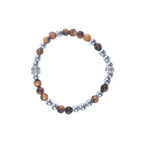 Pulsera Ojo de Tigre Plata