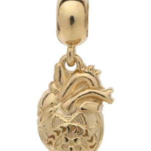 Amuleto para Brazalete Corazón Baño de Oro
