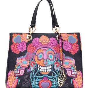 Bolsa Kaxan Saffiano Día de Muertos Catrina