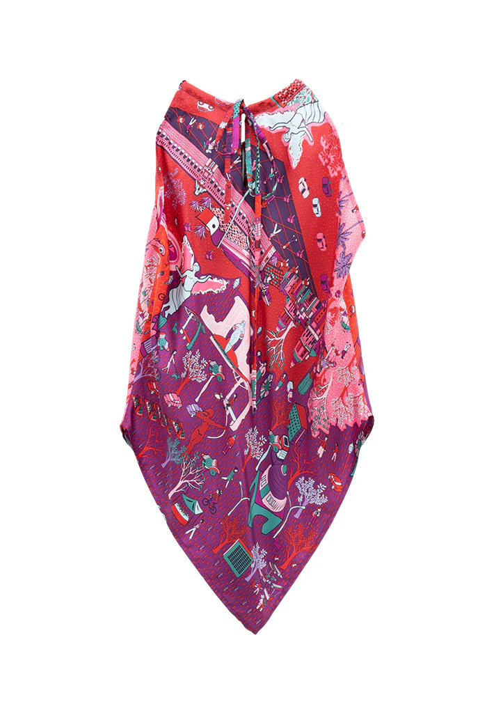 Blusa Cuello Ajustable Mi Ciudad a Color - Imagen 3