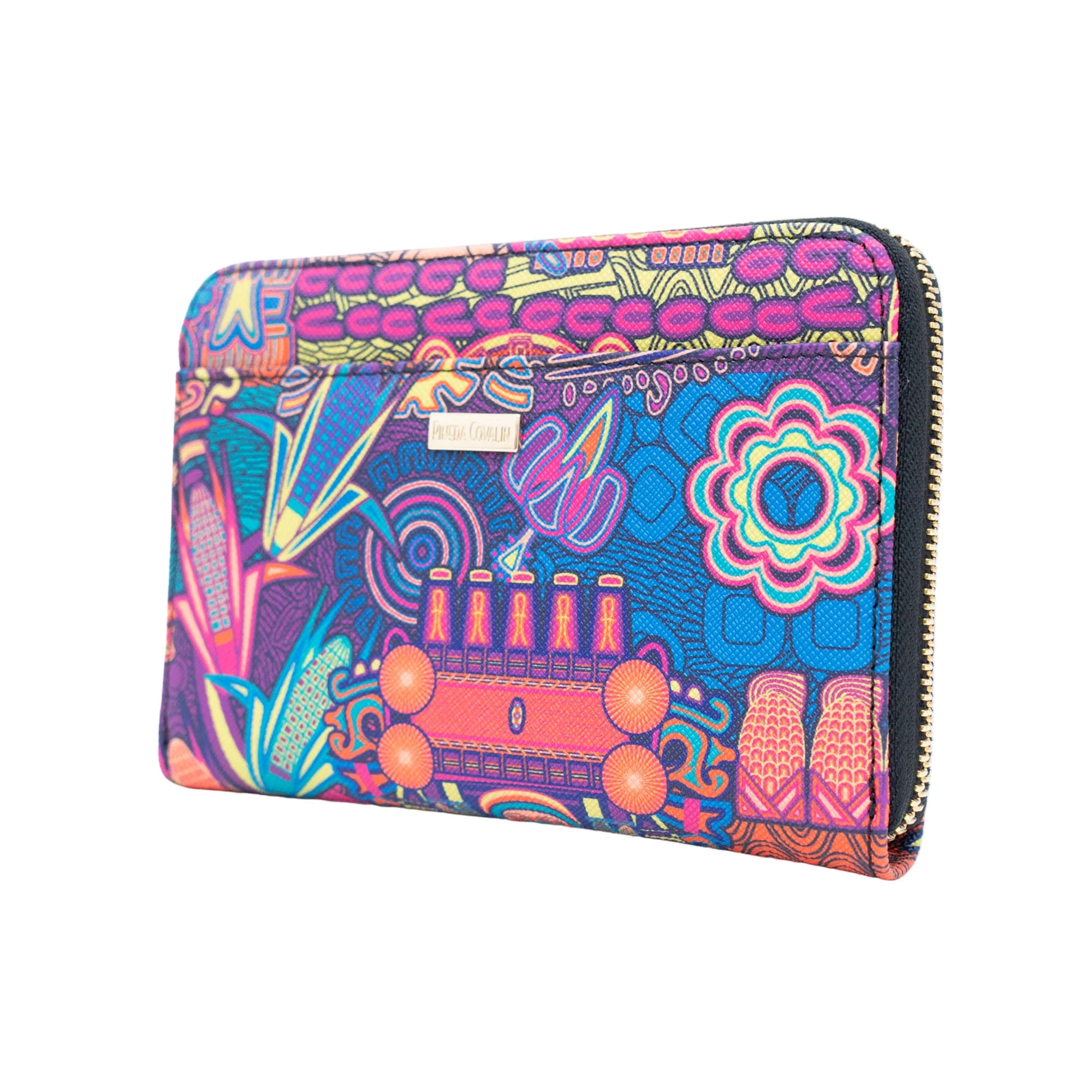 Cartera Mediana Saffiano Diosas Mexicas Original - Imagen 6