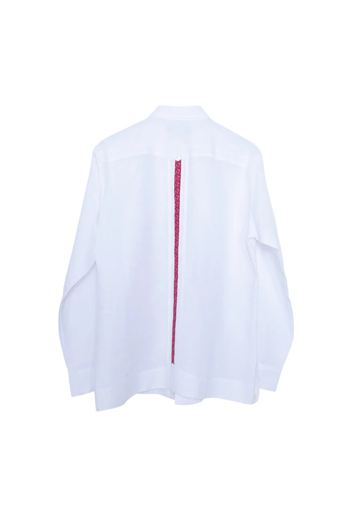 Guayabera Beel Blanca Colibrí - Imagen 9